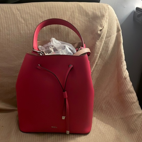 Ralph Lauren Leather bag pink - Picture 1 of 7